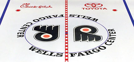 Painted In-Ice Logos for Hockey