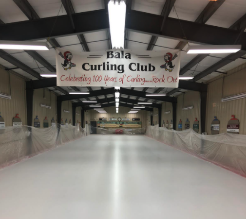Bala Curling Club White Paint Install by Jet Ice