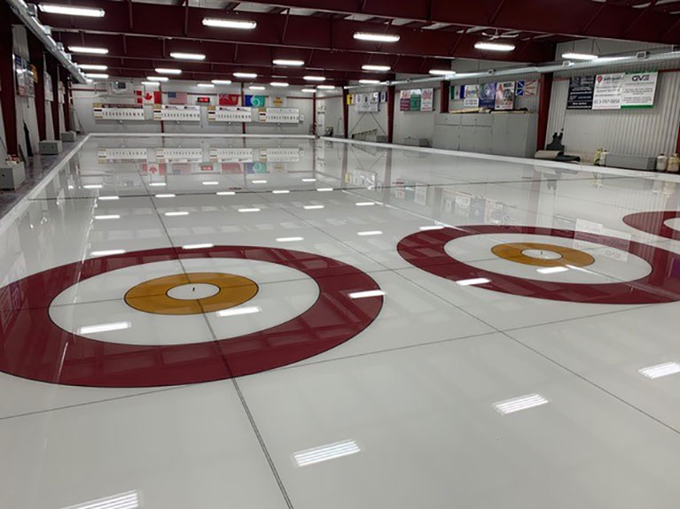 Painted Curling Houses